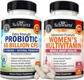 Daily Multivitamin for Women Capsules (1 Month Supply) Plus 65 Billion CFU Daily Probiotic Supplement (1 Month Supply)