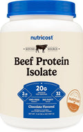 Nutricost Beef Protein Isolate Powder Chocolate (2 Pounds) - 20 Grams Protein Per Serving GMO-Free + Gluten-Free