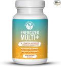 Energized Multi - Potent Multivitamin with 40 Fully Bioavailable Nutrients B Complex Vitamins Vitamin D Vitamin C Vitamin K Zinc Quercetin Calcium Magnesium in Alkalizing Forms - 60 tabs