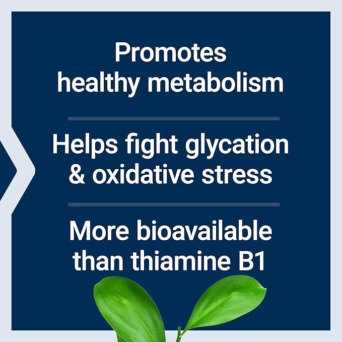 Life Extension Mega Benfotiamine 250 mg a fat-soluble form of thiamine healthy metabolism ultra-bioavailable vitamin B1 high potency gluten-free non-GMO vegetarian 120 capsules