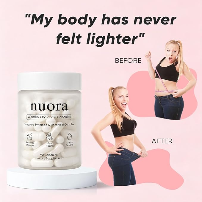 Nuora Gut Health Capsules Nuora Gut Biofilm Probiotic Ritual Promotes Metabolism &amp Gut Vegan Non-GMO for Women 90 Capsules (1)