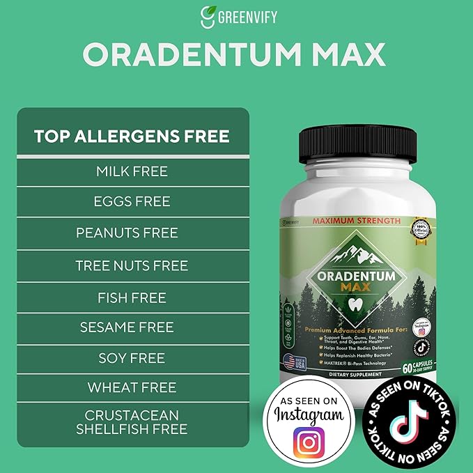 Oradentum Max Probiotic Supplement 40 Billion CFU 60 Capsules 30 Day Supply (1)