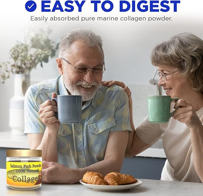 Salcoll Collagen - 100% Natural Bioactive Marine Collagen Powder - Unflavored Kosher can Help Bone Joint Skin Hair Health 1.23 Ounce One Month Supply