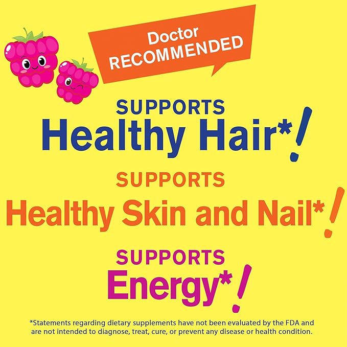 WellYeah Biotin Kids + Vitamin C Kids Gummies Bundle - Great Tasting Vitamin Supplement Gluten Free GMO Free Chewable Gummy