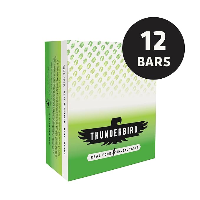 Thunderbird Bars Energy Snack Gluten-Free with Protein Healthy Real Food Vegan Paleo Non-GMO No Added Sugar Pecan Goji Pistachio Flavor (12 Count 1.7 oz. Bars)