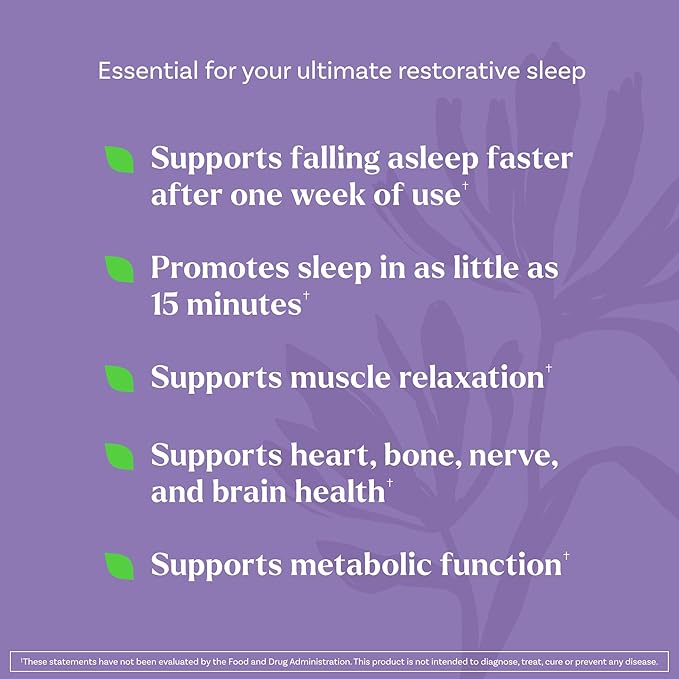 Natrol Sleep &amp Restore Capsules - Calm Magnesium GlycinateMagnesium Sleep Aid with GABAMelatonin 5mgBotanical Blend30 Day Supply(Pack of 2)
