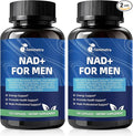 NAD Supplements for Men with 40+ | All-in-One Cellular Energy Prostate Support &amp Nitric Oxide Supplement with Saw Palmetto Resveratrol | Non-GMO 2 Bottles