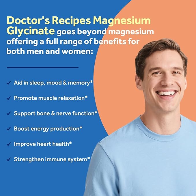 Doctor's Recipes Women's Probiotic 100 Billion CFU 30 Capsules and Magnesium Glycinate 420mg with Vitamin B6 &amp D3