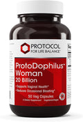 PROTOCOL FOR LIFE BALANCE Proto Dophilus Woman - 20 Billion - Probiotics for Gut Health - Support Vaginal Health &amp Bloating Relief - Vegan &amp Kosher - 50 Veg Capsules