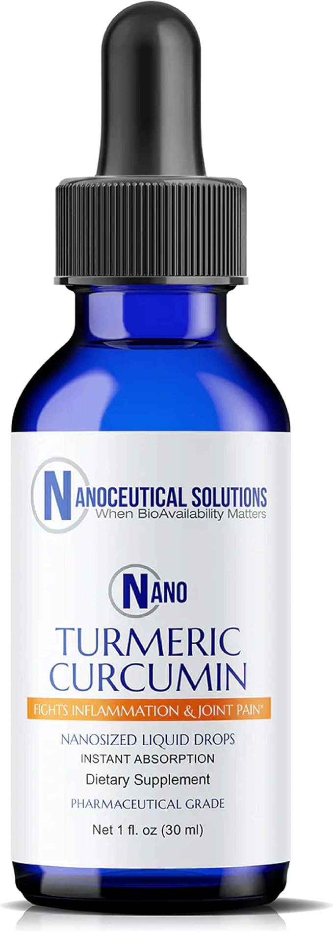 NANO TURMERIC CURCUMIN | Highly Bioavailable Nano Particles | Rapid Absorption | Organic Vegan Non-GMO Curcuma Longa | Supports Joints Digestive Liver &amp Heart Health | Easy to use 30 ml per bot