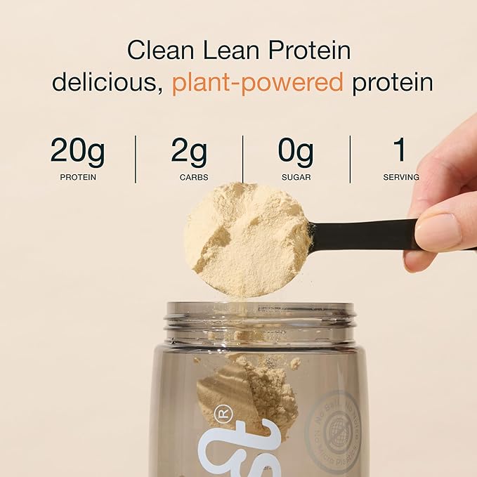 Nuzest Vegan Pea Protein Powder - Clean Lean Protein 8.8 Ounces Rich Chocolate Flavour + Sports Shaker Bottle 24oz