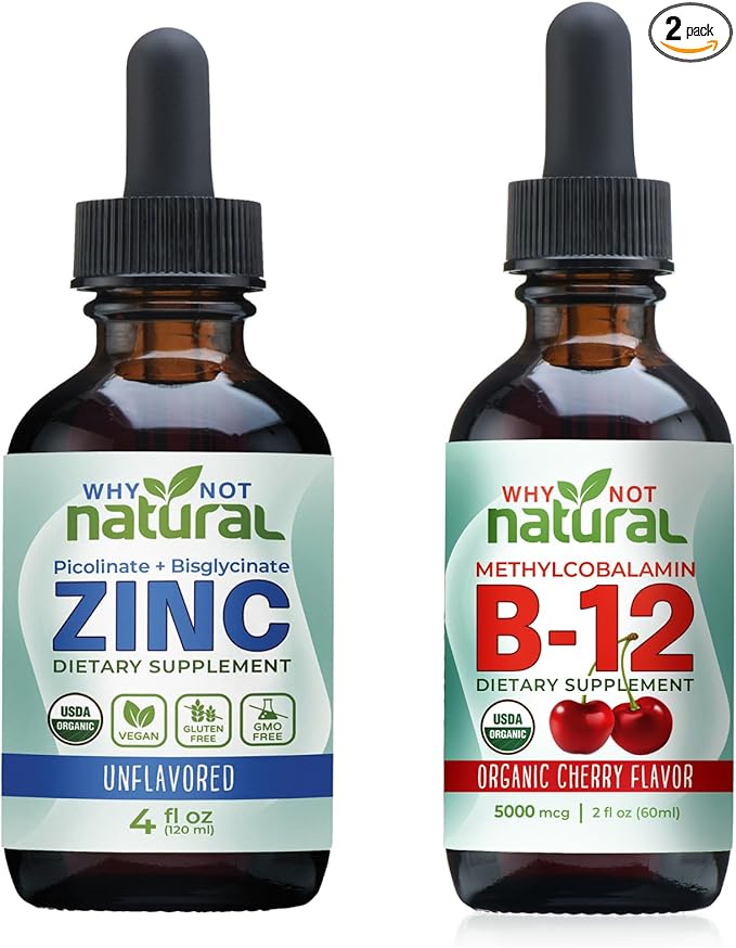 Organic Liquid Zinc and Vitamin B12