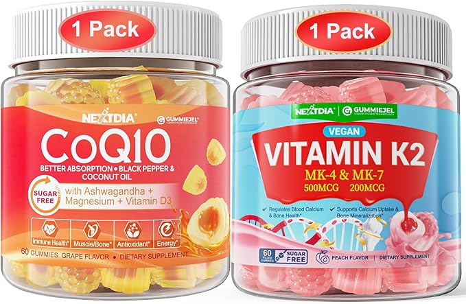 Bundle: Coq10 100mg 200mg Gummies &amp Vitamin K2 Gummies