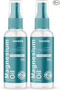 Norelie Magnesium Oil Spray – Topical Magnesium Chloride with Rosemary &amp Vitamin E – Non-Greasy Fast-Absorbing Body Spray for Skin &amp Muscle Care 100ml Pack of 2