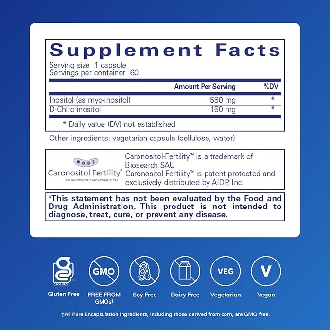 Pure Encapsulations Inositol Complex | Supplement to Support Energy Healthy Metabolism and Ovarian Function* | 60 Capsules