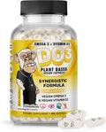 DO3 Vegan Omega 3 and Vitamin D3 Supplement - 90 Capsules - 2 Pack - Fish Oil Alternative- DHA &amp EPA Omega D3 Supplement - May Support Heart Brain and Joint Health - 2 in 1 Formula - Bored Nutrit