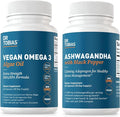 Dr. Tobias Vegan Omega 3 Algae Oil and Ashwagandha Capsules Supports Resilience Immune Health and Overall Wellness Non-GMO Vegan