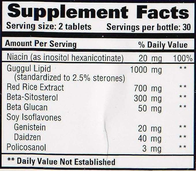 Cholesterol Care Supplement – All Natural Cholesterol Health Support Formula (3 bottles/180 Tablets)