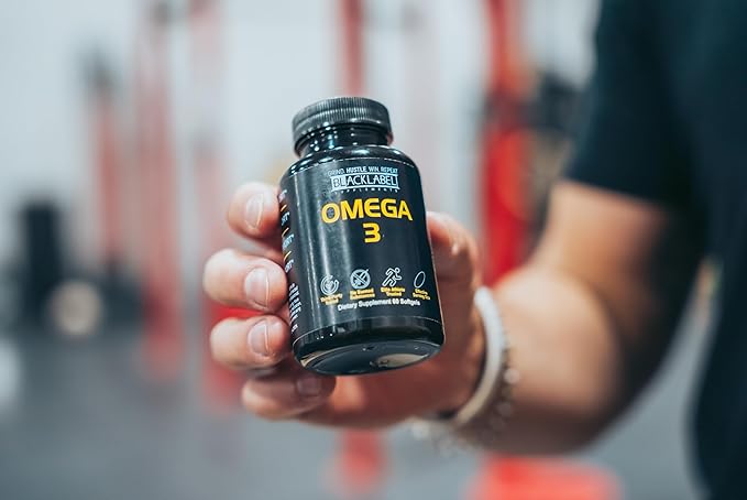 BLACKLABEL Supplements Omega 3 Fish Oil 60 Liquid Softgels - Recovery and Brain Health Support