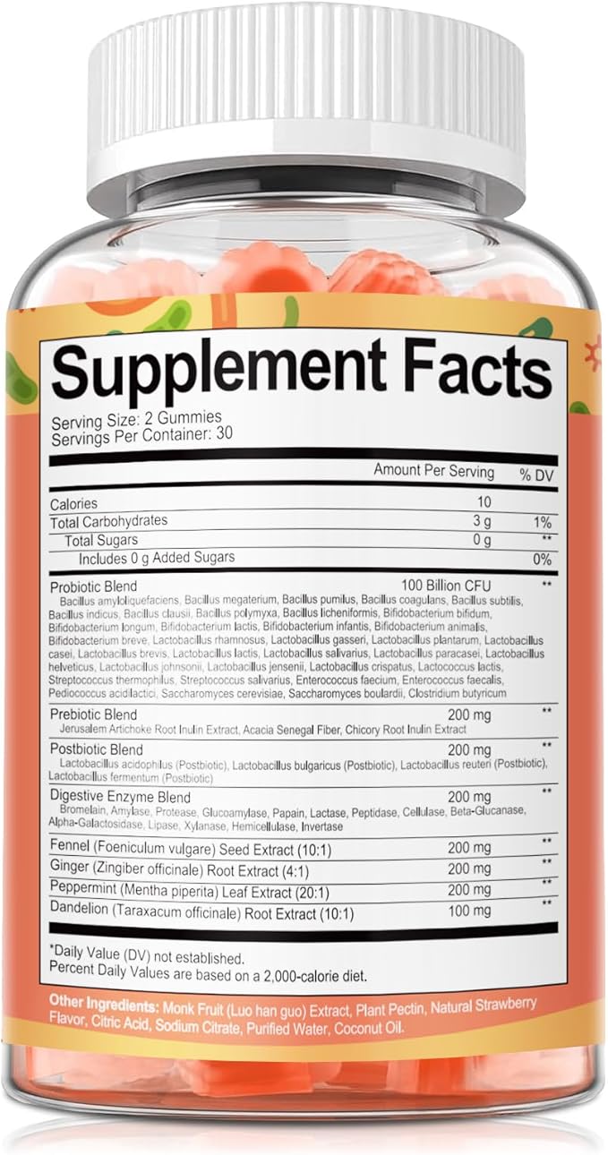 Totaria Sugar-Free Probiotics Prebiotics Postbiotics Gummies &amp Capsules Bundle