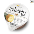 ProSource Gelatein Plus Pineapple: 20 Grams of Proteins. Ideal for Clear Liquid Diets Swallowing Difficulties Dialysis and Oncology. Great Pre or Post Workout Snack. (12 Pack) …