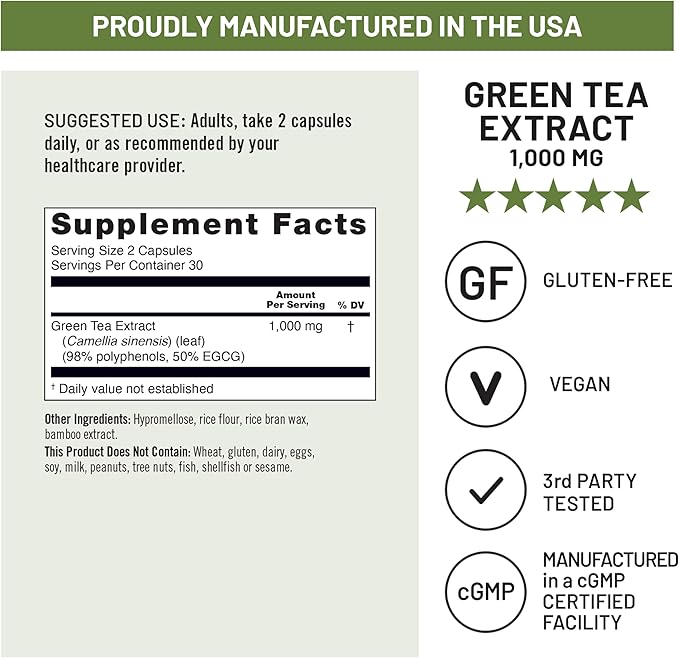 NatureWise [1] Garcinia Cambogia - 60% HCA - Vegan Non-GMO - 90 Capsules[1-3 Month Supply] + (Pack of 3) Green Tea Extract 1000 mg - Vegan Non-GMO - 60 Capsules[30-Day Supply]