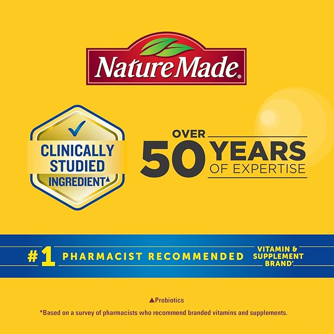 Nature Made Super Greens with Probiotic Capsules Made with 1/2 Cup Veggies Per Serving + Probiotics for Digestive Health 75 Capsules 25 Day Supply