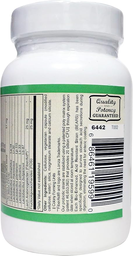 20 Billion Probiotic 9 Strains Designed for Daily Maintenance and w/prebiotics (30 Vcaps)