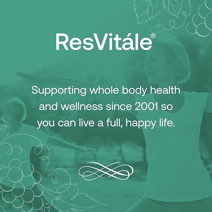 ResVitale Collagen Enhance - Beauty Supplement with Hyaluronic Acid &amp Resveratrol - 60 Capsules &amp Resveratrol 500 mg - Supplement for Men &amp Women - 60 Veggie Capsules