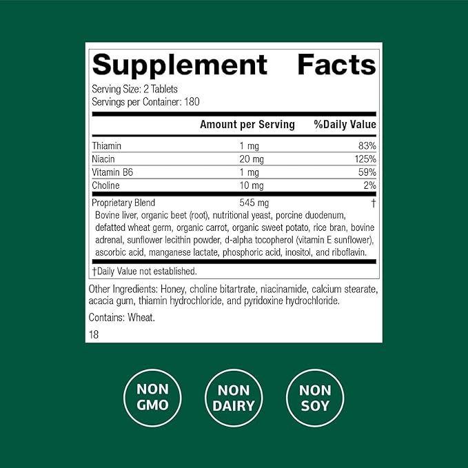 Standard Process Cataplex B Dietary Supplement - Non-Dairy &amp Non-Soy - Cardiovascular &amp Nervous System Health Supplement - 360 Tablets