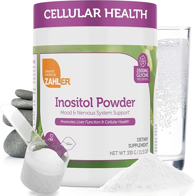 Zahler Inositol &amp Glycine Supplement Powder - Mood &amp Nervous System Support Supplements for Women - Hormone Balance &amp Healthy Ovarian Function - Kosher Gluten Free Dairy Free Soy Free 1