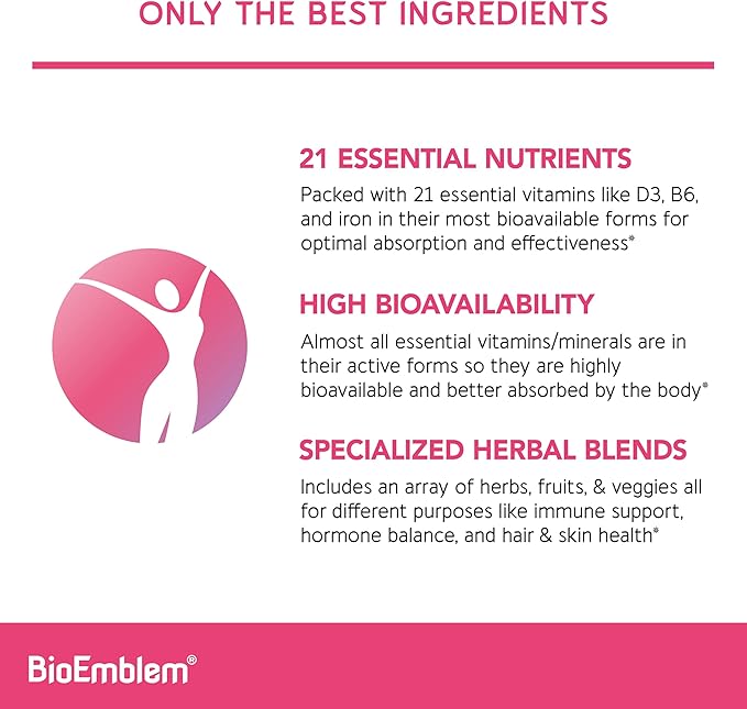 BioEmblem Women's Multivitamin and Mushroom Complex