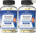 Glucosamine Chondroitin MSM with Turmeric 180 Capsules - Joint Supplements for Women &amp Men – with Boswellia Quercetin – Clear Joint Support Supplement for Flexibility Mobility Cartilage Repair
