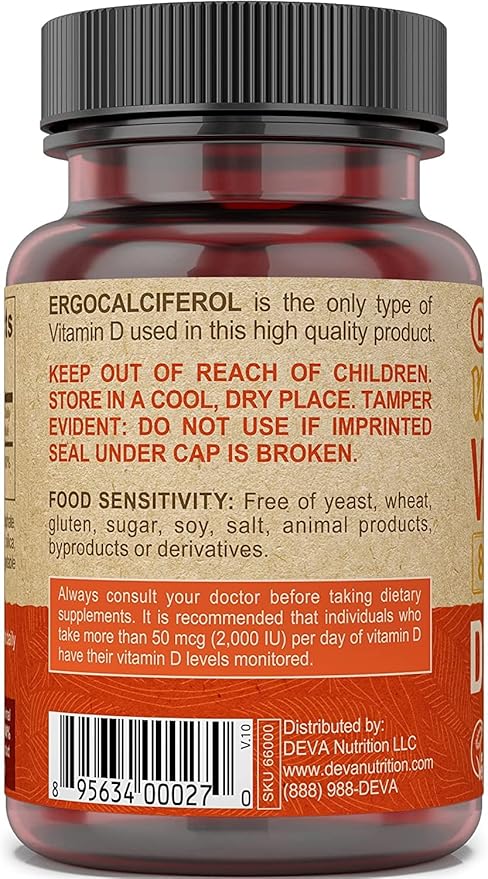 Deva Vegan Vitamins Vitamin D 800Iu Vegan 90 Tab12