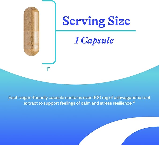 Seeking Health Ashwagandha - Adrenal Support Supplement with Powerful Adaptogen Formula - Support Immune Health &amp Concentration with Ashwagandha Supplement - 467 mg 60 Capsules