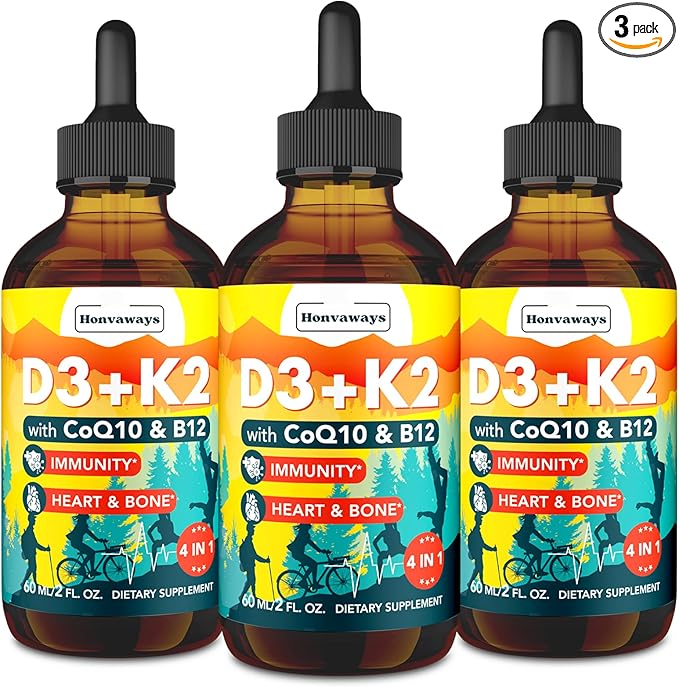 Vitamin D3 K2 Vitamin D Liquid Drops 4000IU 3P