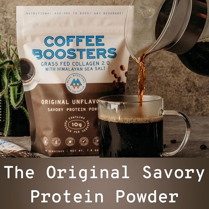 Collagen Coffee Protein Powder | 10g Grass-Fed Collagen per Serving | Creamer Alternative | Unflavored Coffee Add-In with Himalayan Sea Salt