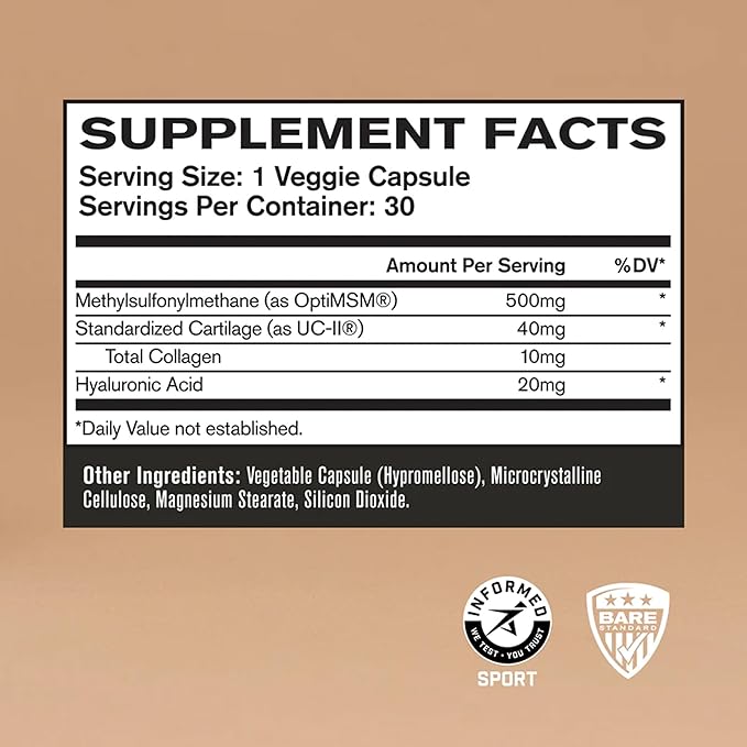 BARE PERFORMANCE NUTRITION BPN Vegan Oatmeal Cookie Protein + Strong Joints Bundle