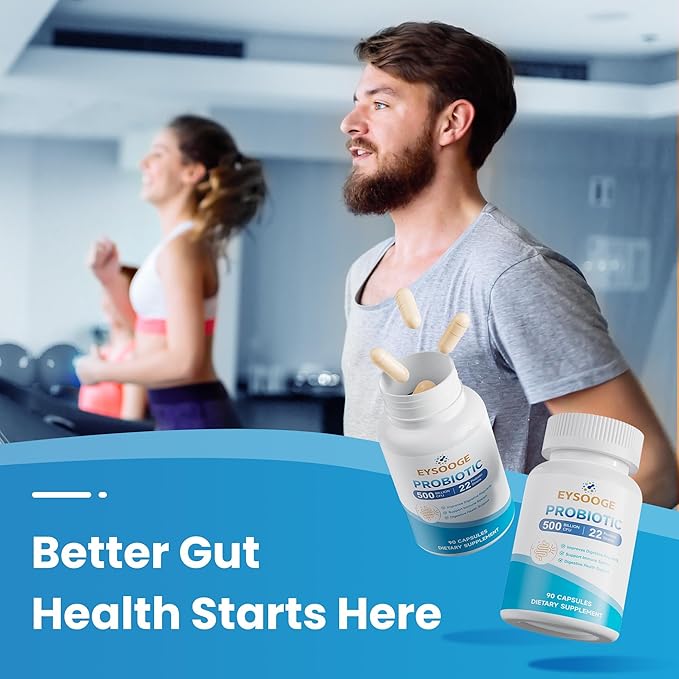 Probiotics for Women and Men 500 Billion CFU 22 Strains + Organic Prebiotics Daily Probiotics for Digestive Immune &amp Gut Health - 90 Capsules