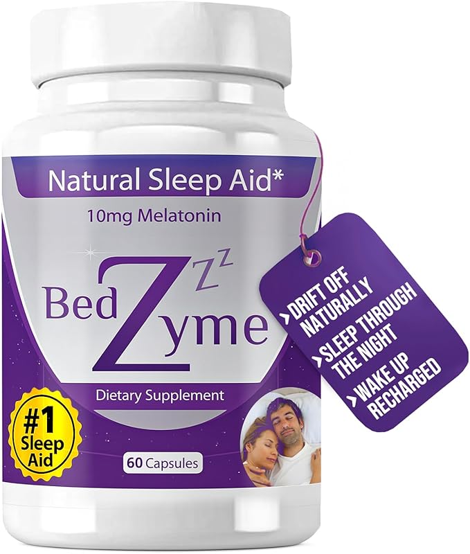 Sleep Aid Supports Natural Sleep &amp Relaxation – 60 Capsules Sleep Supplement to Help with Calmness &amp Rest – 10mg Melatonin &amp REM Enzyme Delivery System (Serving Size: 2 Capsules)