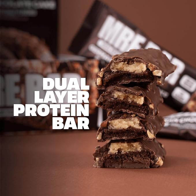 REDCON1 MRE German Chocolate Cake Protein Bars - 12 Count Snack Bars for Breakfast or Post-Workout