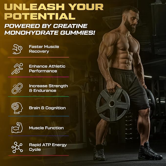 Creatine Monohydrate Gummies for Men &amp Women 9000MG Creatine Gummies Sugar Free with L-Taurine BCAA 2:1 B12 B6 for Boost Strength Focus &amp Endurance Vegan Non-GMO Pineapple 120pcs