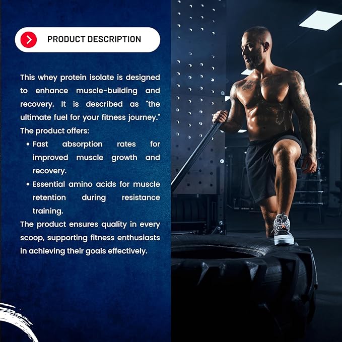 Isolate Protein Powder | 100% Whey Isolate | 25g Protein + All Essential Amino Acids | for Strength &amp Lean Muscle | 2 Pounds (Smooth Vanilla)