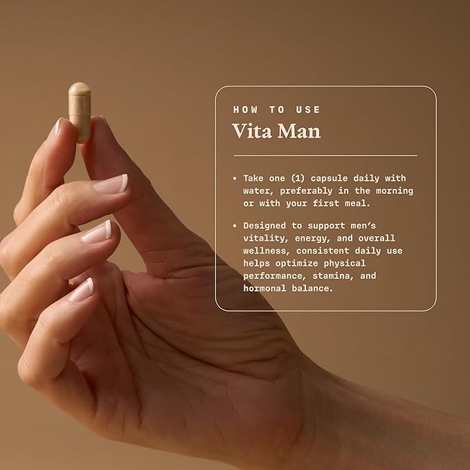 Ultra Life Sport - VITA Man Premium Men's Multivitamin - 30 Capsule Daily Vitamins for Men with Vitamin E K2 MK-7 and B Vitamins for Maximum Absorption - 100% Vegan Organic Non-GMO Gluten Free