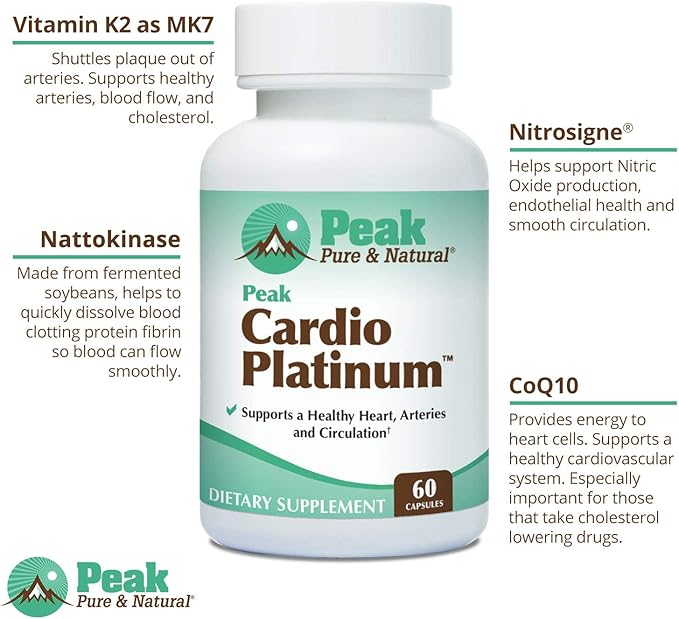 Peak Pure &amp Natural Peak Cardio Platinum (2 Bottle Pack)