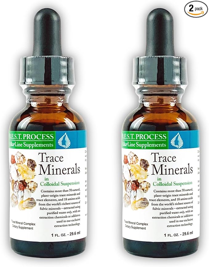 Morter Trace Minerals in Colloidal Suspension (2 Pack) Morter HealthSystem Best Process Alkaline — Nutrient Dense Trace Elements Fulvic Minerals &amp Amino Acids