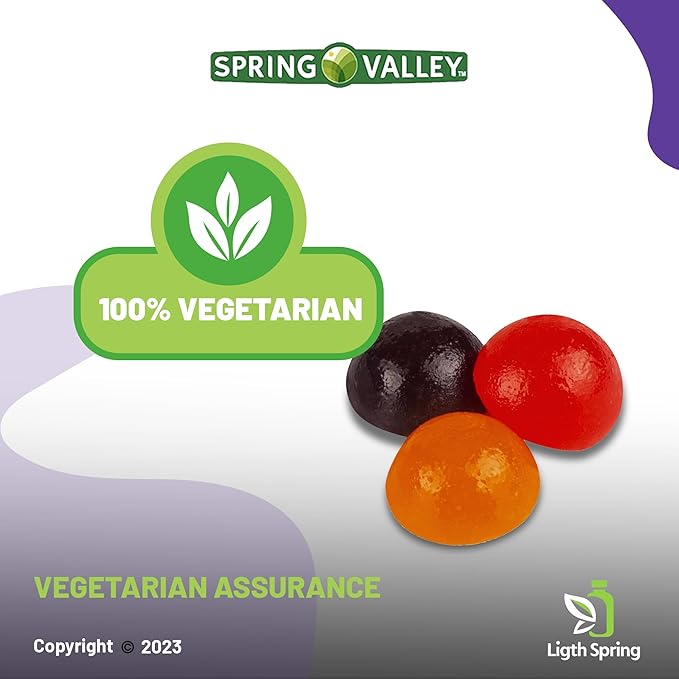 Spring Valley Vegetarian Melatonin Gummies for Kids Sleep Support 60 Ct (2 Pack) Bundle with Exclusive Healthy Sleep Habits for Children - Better Light&ampSpring Guide (3 Items)