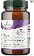 BIOACTIVE NUTRIENTS Zzz's Botanical Sleep Aid - with GABA L-Theanine Lemon Balm Valerian Root and Ashwagandha Root - Super Greens Ashwagandha Capsules Mens and Womens Vitamins (90 Capsules)*