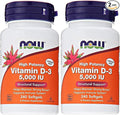 Now Foods Vitamin D3 5000 IU 240 softgels (Pack of 2)