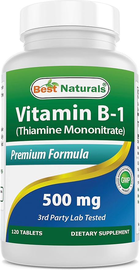 Best Naturals Vitamin B1 as Thiamine Mononitrate 500 mg &amp Vitamin b6 200mg